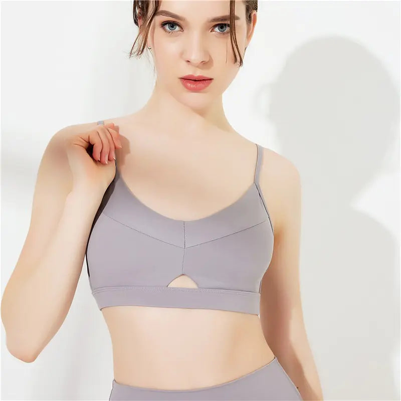 Strappy Back Yoga Sports Bra