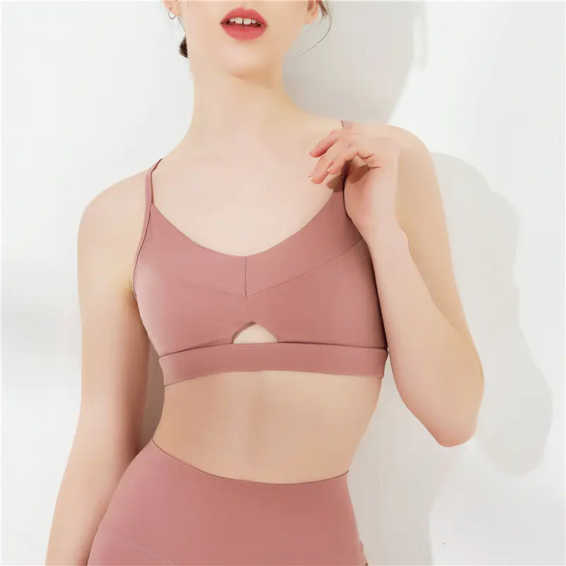 Strappy Back Yoga Sports Bra